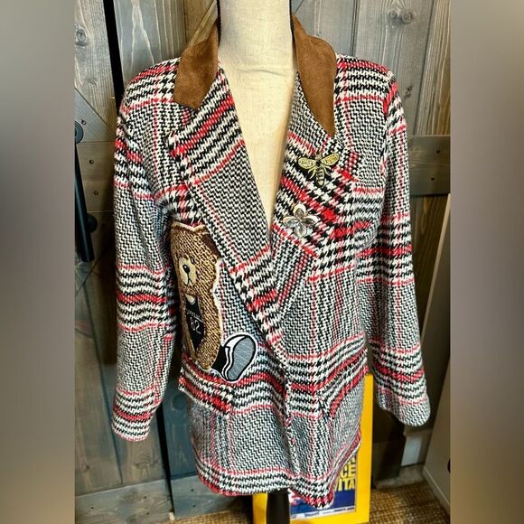 Houndstooth Italian Blazer - Picture 2 of 9